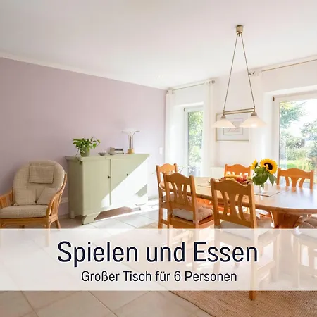 Lichtinsel: Strandnahe Familien-Ferienwohnung mit Garten Steinberg  Exterior photo